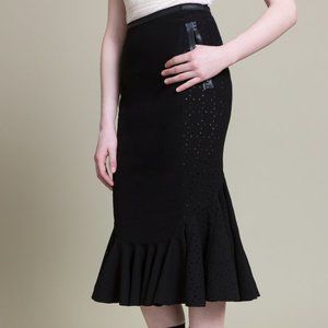 Byron Lars Beauty Mark Mermaid Skirt midi black